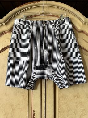 Jaded Gypsy High-Waist Blue & White Striped Shorts size S/M